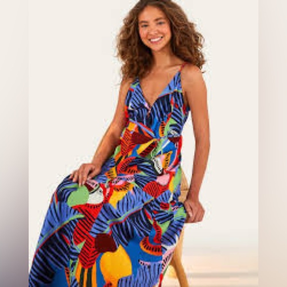 Farm Rio Colorful Wrap Dress - Picture 2 of 15